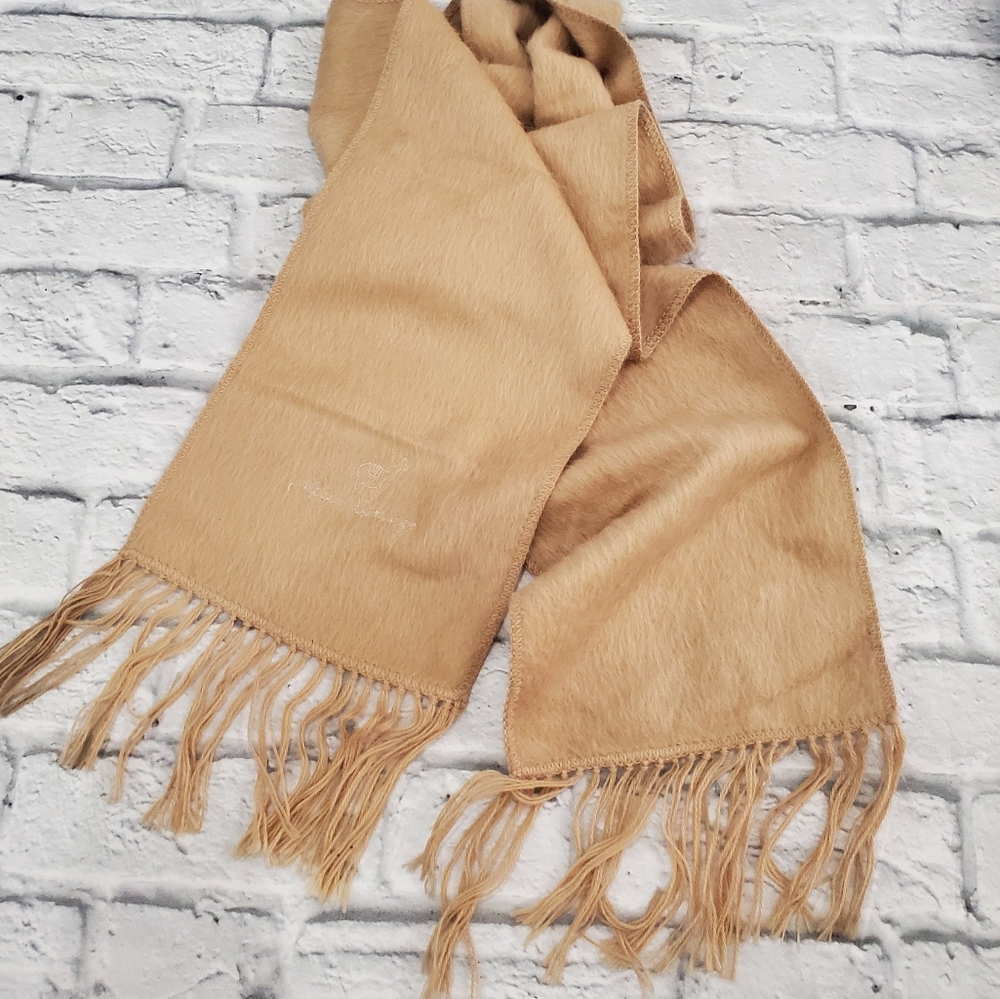 Alpaca Camargo Tan Cream Scarf - Fall / Winter - Picture 1 of 4